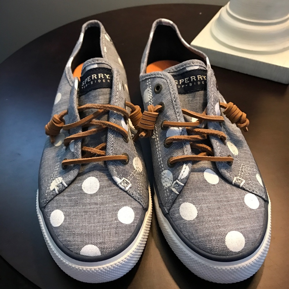 Sperry Top-Sider Seacost Blue Chambray Sneakers